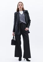 Women Mixed Ultra High Rise Wide Leg Pants