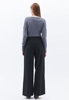 Women Mixed Ultra High Rise Wide Leg Pants