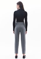 Women Grey Ultra High Rise Carrot Fit Pants