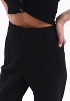 Women Black Ultra High Rise Carrot Fit Pants