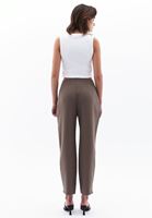 Women Brown Ultra High Rise Carrot Fit Pants