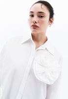 Women Cream Oversize Poplin Shirt