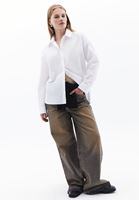 Women White Poplin Shirt with Buttons