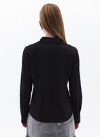 Women Black Slim fit Shirt