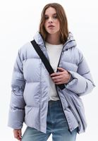 Women Grey Quilted Puff Coat