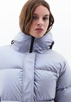 Women Grey Quilted Puff Coat