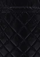 Women Black Quilted Raincoat