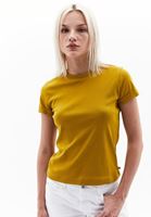 Women Green Crew Neck Cotton Blended Tshirt