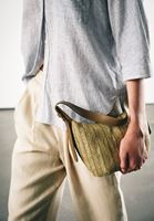 Women Brown Straw Bag with Strap