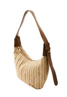 Women Brown Straw Bag with Strap