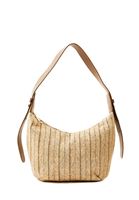 Women Brown Straw Bag with Strap