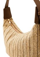 Women Brown Straw Bag with Strap