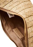 Women Brown Straw Bag with Strap