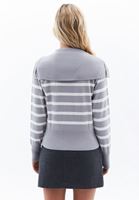 Women Mixed Polo Neck Sweater