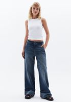 Orta Bel Straight-Fit Denim Pantolon