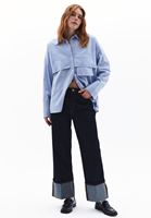 Women Navy High Rise Straight Fit Pants