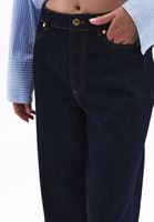 Women Navy High Rise Straight Fit Pants