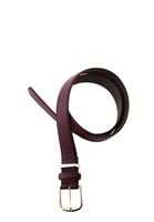 Women Bordeaux Belt with Buckle Detail