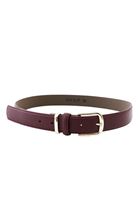 Women Bordeaux Belt with Buckle Detail