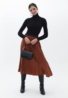 Women Black Turtleneck Knitwear Sweater