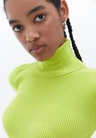 Women Green Turtleneck Knitwear Sweater