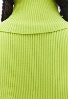 Women Green Turtleneck Knitwear Sweater