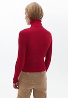 Women Pink Turtleneck Knitwear Sweater