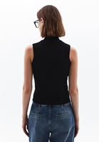 Women Black High Rise Knitwear Singlet