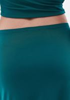 Women Green Maxi Skirt with Buckle Detail