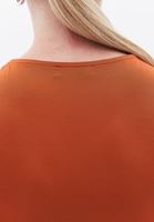 Women Orange Crop Top with Buckle Detail