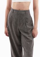 Women Brown Wool Blended Mid Rise Wide Leg Pants