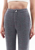 Women Grey Ultra High Rise Tweed Pants