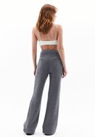 Women Grey Ultra High Rise Tweed Pants