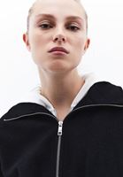 Women Black Oversize Bomber Jacket