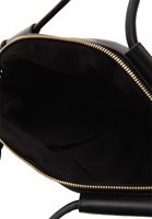 Women Black Hobo Bag with Buckle Detail