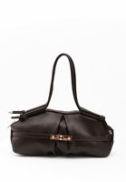 Women Brown Hobo Bag with Buckle Detail