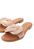 Women Brown Sandals with Rhinestone Detail