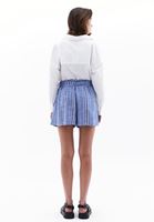 Women Mixed Linen Blended Ultra High Rise Shorts