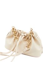 Women Beige Hobo Bag with Chain Detail