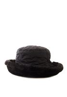 Bayan Siyah Kapitoneli Bucket Şapka