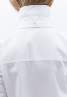 Women White Crop Shirt with Collar Detail
