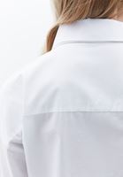 Women White Crop Shirt with Collar Detail
