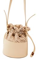 Women Beige Straw Bag