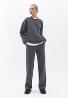 Women Grey High Rise Straight Fit Pants