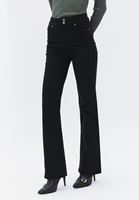 Bayan Siyah Yüksek Bel Bootcut Pantolon ( TENCEL™ )