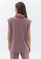 Bayan Pembe Yüksek Yaka Sweatshirt ( MODAL )