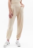 Women Beige High Rise Jogger Pants