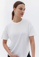 Women Cream Soft Touch Loose Fit Tshirt