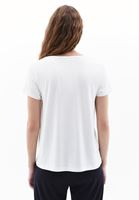 Women Cream V-neck Tshirt