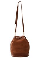 Women Brown Structured Bucket Bag